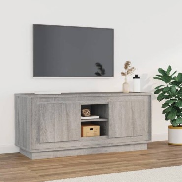 vidaXL Έπιπλο Τηλεόρασης Γκρι Sonoma 102x35x45cm από Επεξεργ. Ξύλο