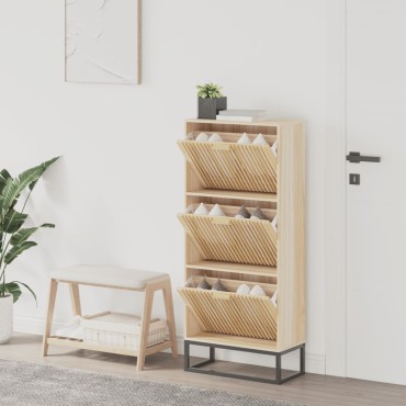 vidaXL Παπουτσοθήκη 52x25x120cm από Επεξεργασμένο Ξύλο