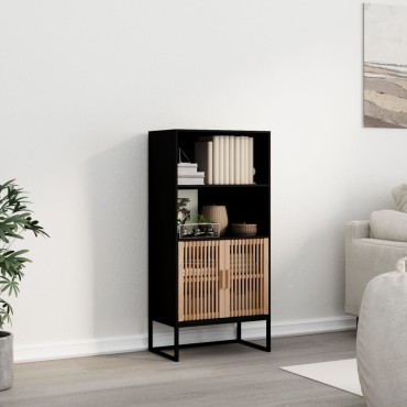 vidaXL Ντουλάπι Μαύρο 60x35x125cm από Επεξεργασμένο Ξύλο 1 τεμ.