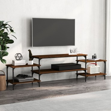 vidaXL Έπιπλο Τηλεόρασης Καφέ Δρυς 197x35x52cm Επεξεργασμένο Ξύλο