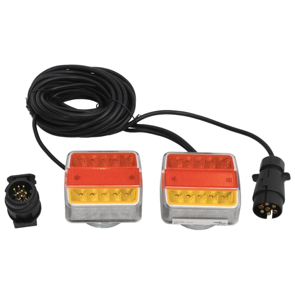 vidaXL Φώτα Τρέιλερ 2 τεμ. Κόκκινα 10,5x7,5x10 εκ. LED Λαμπτήρας 12V