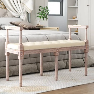 vidaXL Πάγκος 110x40x70cm Λινός 1 τεμ.