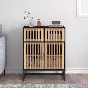 vidaXL Συρταριέρα Μαύρη 60x30x75cm από Επεξεργασμένο Ξύλο 1 τεμ.
