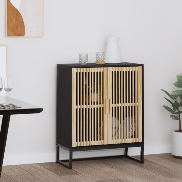 vidaXL Συρταριέρα Μαύρη 60x30x75cm από Επεξεργασμένο Ξύλο 1 τεμ.