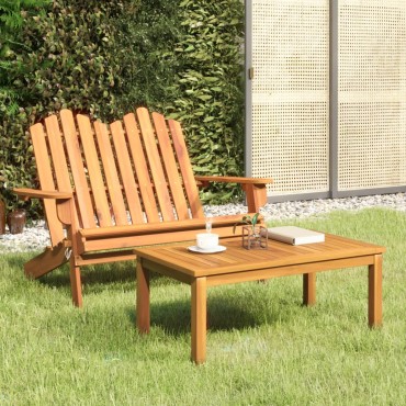 vidaXL Σαλόνι Κήπου Adirondack Σετ 2 τεμ. από Μασίφ Ξύλο Ακακίας 126x84x90cm