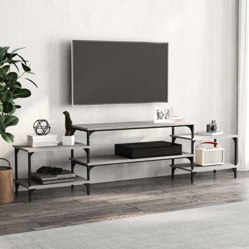vidaXL Έπιπλο Τηλεόρασης Γκρι Sonoma 197x35x52cm Επεξεργασμένο Ξύλο