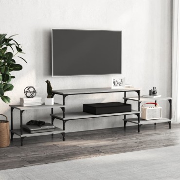 vidaXL Έπιπλο Τηλεόρασης Γκρι Sonoma 197x35x52cm Επεξεργασμένο Ξύλο