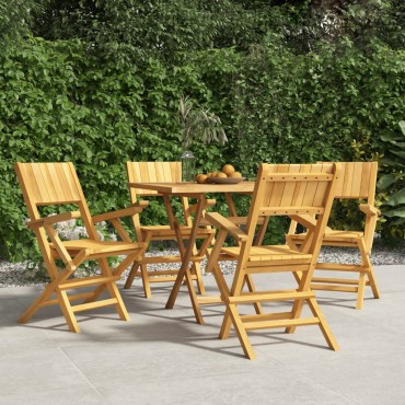 vidaXL Καρέκλες Κήπου Πτυσσόμενες 4 τεμ. 55x61x90cm Μασίφ Ξύλο Teak