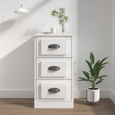 vidaXL Ντουλάπι Γυαλιστερό Λευκό 36x35,5x67,5cm Επεξεργασμένο Ξύλο 1 τεμ.