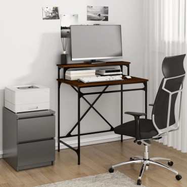 vidaXL Γραφείο Καφέ Δρυς 80x50x90cm από Επεξεργασμένο Ξύλο 1 τεμ.