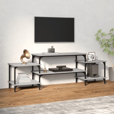 vidaXL Έπιπλο Τηλεόρασης Γκρι Sonoma 157x35x52cm Επεξεργασμένο Ξύλο