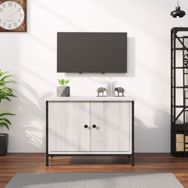 vidaXL Έπιπλο Τηλεόρασης με Πόρτες Γκρι Sonoma 60x35x45cm Επεξ. Ξύλο