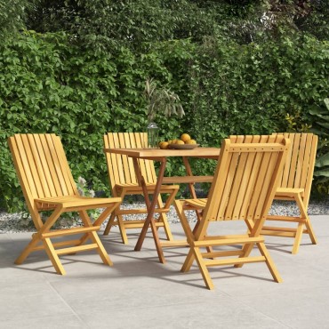 vidaXL Καρέκλες Κήπου Πτυσσόμενες 4 τεμ. 47x47x89cm Μασίφ Ξύλο Teak