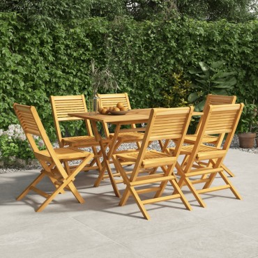vidaXL Καρέκλες Κήπου Πτυσσόμενες 6 τεμ. 47x62x90cm Μασίφ Ξύλο Teak