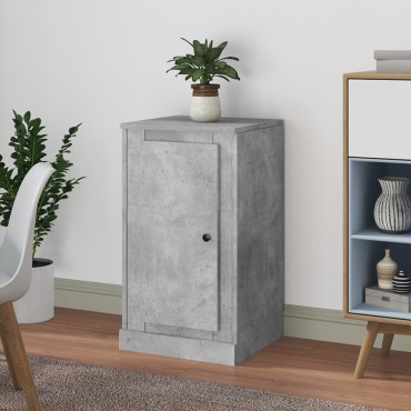 vidaXL Ντουλάπι Γκρι Σκυροδέματος 37,5x35,5x67,5cm από Επεξεργ. Ξύλο 1 τεμ.