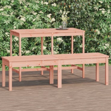 vidaXL Πάγκος Κήπου Διθέσιος 159,5x44x45cm Μασίφ Ξύλο Ψευδοτσούγκας