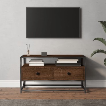 vidaXL Έπιπλο Τηλεόρασης Καφέ Δρυς 80x35x45cm Επεξεργασμένο Ξύλο