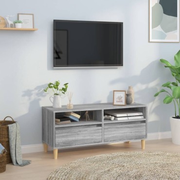 vidaXL Έπιπλο Τηλεόρασης Γκρι Sonoma 100x34,5x44,5cm Επεξεργ. Ξύλο
