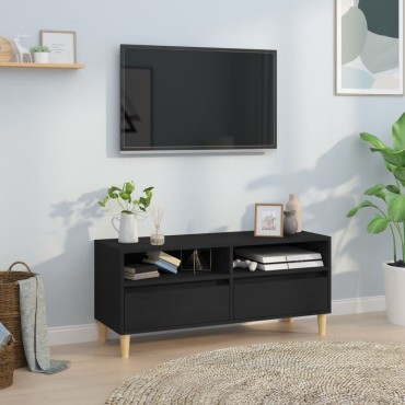 vidaXL Έπιπλο Τηλεόρασης Μαύρο 100x34,5x44,5cm Επεξεργ. Ξύλο