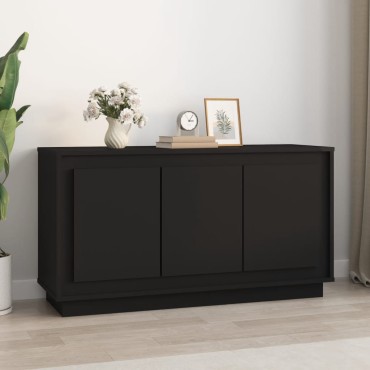 vidaXL Ντουλάπι Μαύρο 102x35x55cm από Επεξεργασμένο Ξύλο 1 τεμ.