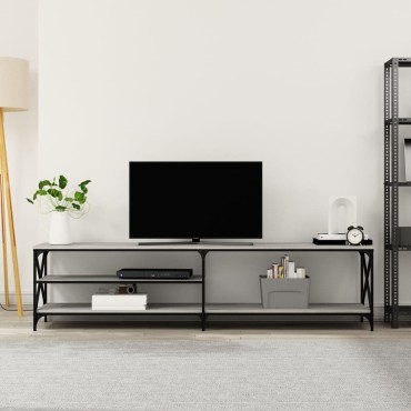 vidaXL Έπιπλο Τηλεόρασης Γκρι Sonoma 200x40x50cm Επεξ. Ξύλο