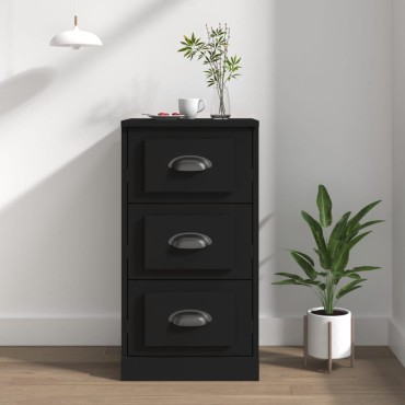 vidaXL Ντουλάπι Μαύρο 36x35,5x67,5cm από Επεξεργασμένο Ξύλο 1 τεμ.