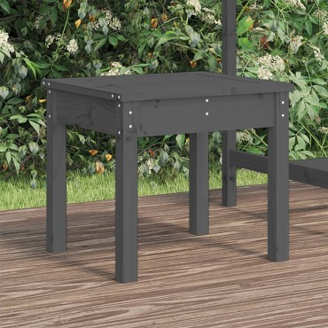 vidaXL Παγκάκι Κήπου Γκρι 50x44x45cm από Μασίφ Ξύλο Πεύκου 1 τεμ.