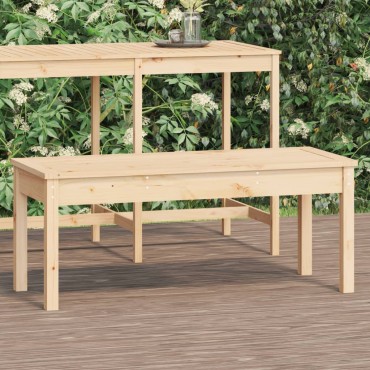 vidaXL Παγκάκι Κήπου 109x44x45cm από Μασίφ Ξύλο Πεύκου 1 τεμ.