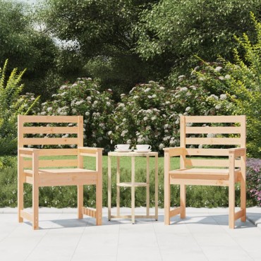 vidaXL Καρέκλες Κήπου 2 τεμ. 60x48x91cm Μασίφ Ξύλο Πεύκου
