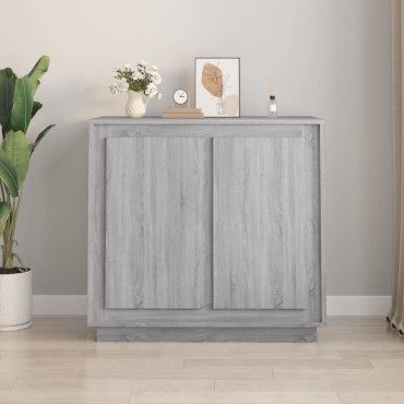 vidaXL Ντουλάπι Γκρι Sonoma 80x34x75cm από Επεξεργασμένο Ξύλο 1 τεμ.