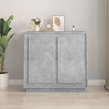 vidaXL Ντουλάπι Γκρι Σκυροδέματος 80x34x75cm Επεξεργασμένο Ξύλο 1 τεμ.