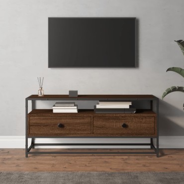 vidaXL Έπιπλο Τηλεόρασης Καφέ Δρυς 100x35x45cm Επεξεργασμένο Ξύλο