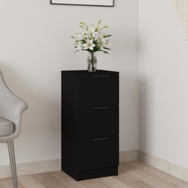 vidaXL Ντουλάπι Μαύρο 30x30x70cm από Επεξεργασμένο Ξύλο 1 τεμ.