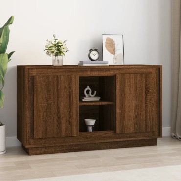 vidaXL Μπουφές Μαύρο 102x35x60cm από Επεξεργασμένο Ξύλο 1 τεμ.