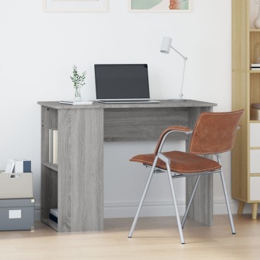 vidaXL Γραφείο Γκρι Sonoma 100x55x75cm από Επεξεργασμένο Ξύλο 1 τεμ.