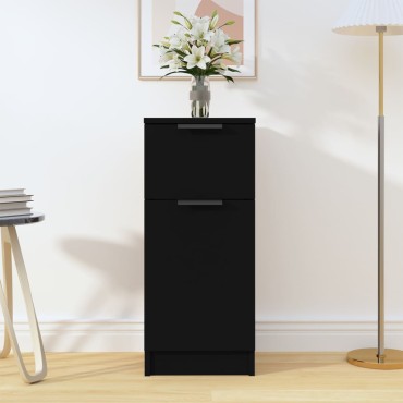 vidaXL Ντουλάπι Μαύρο 30x30x70cm από Επεξεργασμένο Ξύλο 1 τεμ.
