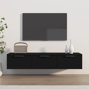 vidaXL Ντουλάπι Τοίχου Μαύρο 102x30x20cm από Επεξεργασμένο Ξύλο 1 τεμ.
