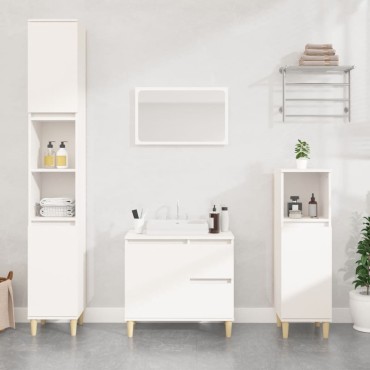 vidaXL Ντουλάπι Μπάνιου Λευκό 65x33x60cm από Επεξεργασμένο Ξύλο 1 τεμ.