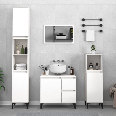 vidaXL Ντουλάπι Μπάνιου Λευκό 65x33x60cm από Επεξεργασμένο Ξύλο 1 τεμ.