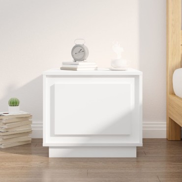 vidaXL Τραπεζάκι Σαλονιού Λευκό 51x50x44cm από Επεξεργ. Ξύλο 1 τεμ.
