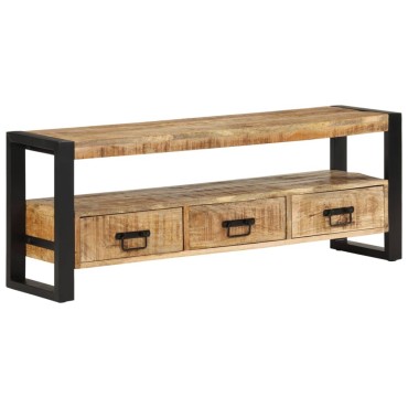 vidaXL Έπιπλο Τηλεόρασης 120x30x45cm από Μασίφ Ξύλο Μάνγκο