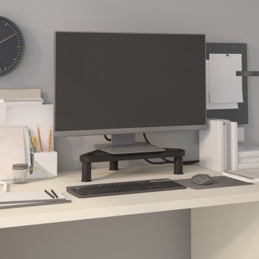 vidaXL Γωνιακή Βάση Οθόνης Μαύρη 49x28x10,5cm