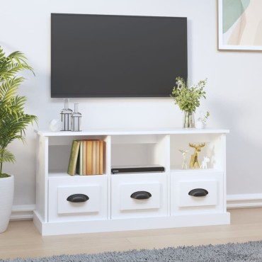 vidaXL Έπιπλο Τηλεόρασης Λευκό 100x35x50cm Επεξεργασμένο Ξύλο