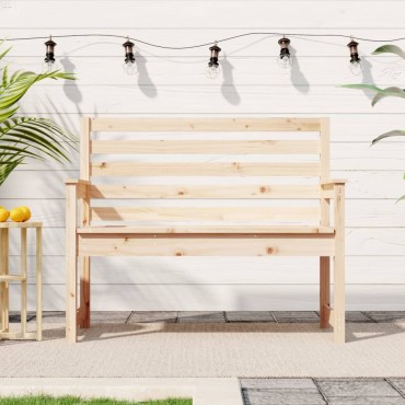 vidaXL Παγκάκι Κήπου 109x48x91,5cm από Μασίφ Ξύλο Πεύκου 1 τεμ.