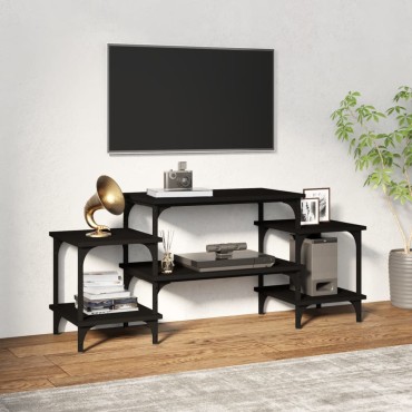vidaXL Έπιπλο Τηλεόρασης Μαύρο 117x35x52cm Επεξεργασμένο Ξύλο