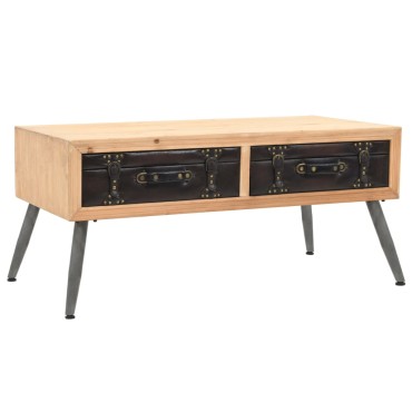 vidaXL Τραπεζάκι Σαλονιού 115x55x50cm από Μασίφ Ξύλο Ελάτης 1 τεμ.