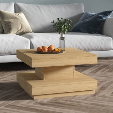 vidaXL Τραπεζάκι Σαλονιού Ανοιχτό Καφέ 60x60x35cm από MDF 1 τεμ.