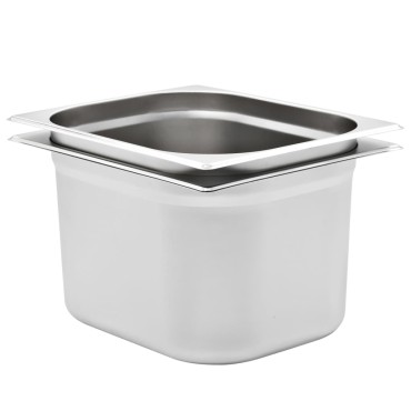 vidaXL Λεκάνες Gastronorm 2 τεμ. GN 1/2 200 χιλ. από Ανοξείδωτο Ατσάλι