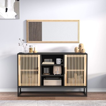 vidaXL Μπουφές Μαύρος 105x30x65cm από Επεξεργασμένο Ξύλο 1 τεμ.
