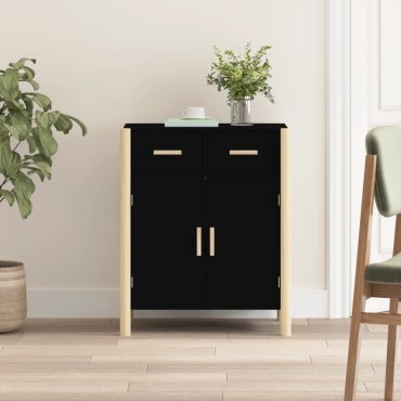 vidaXL Ντουλάπι Μαύρο 62x38x75cm από Επεξεργασμένο Ξύλο 1 τεμ.